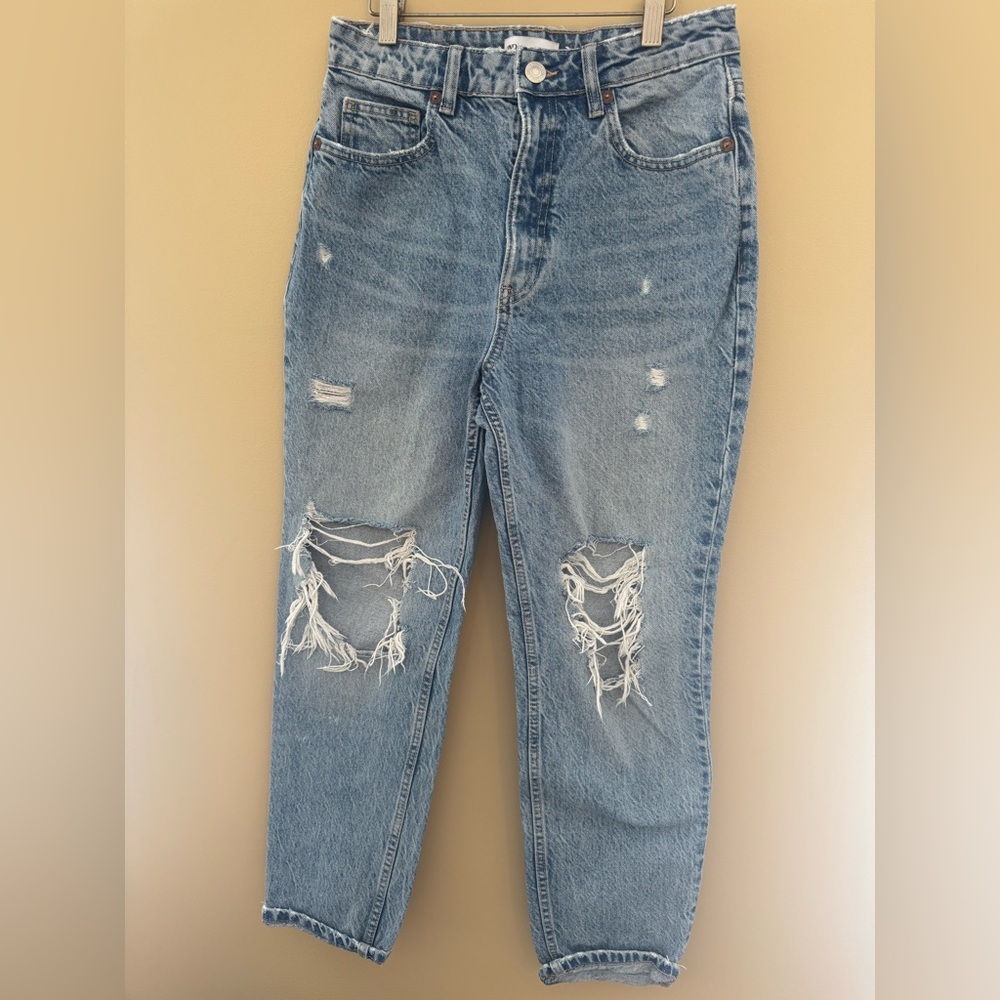 Zara Light Blue Boyfriend Jeans